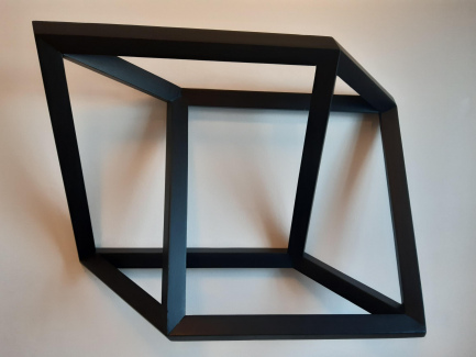Escher onmogelijke kubus in 3d
